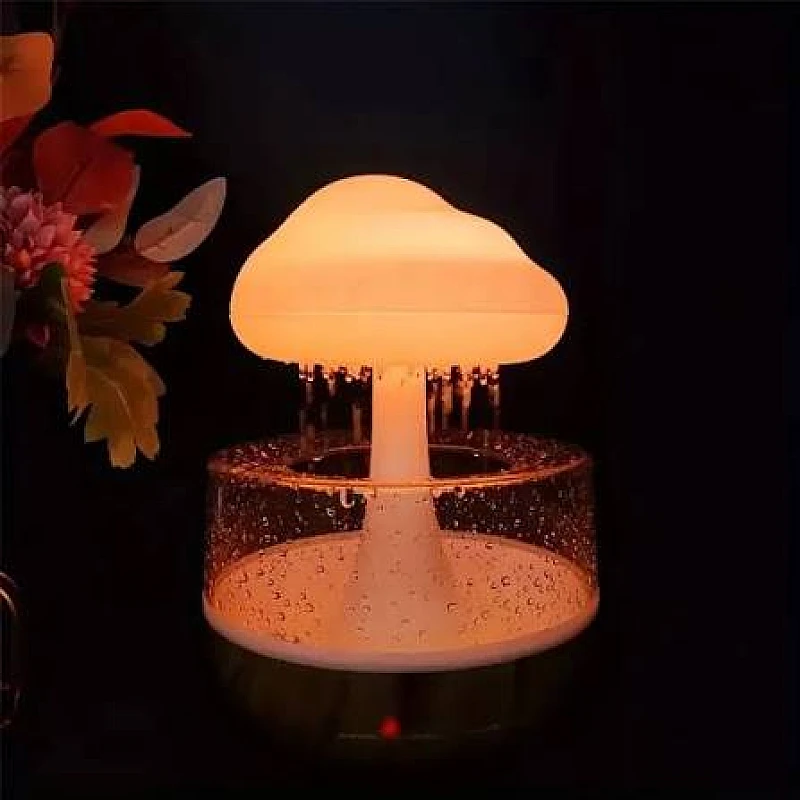 Rechargeable Rain Cloud Humidifier Mushroom Lamp