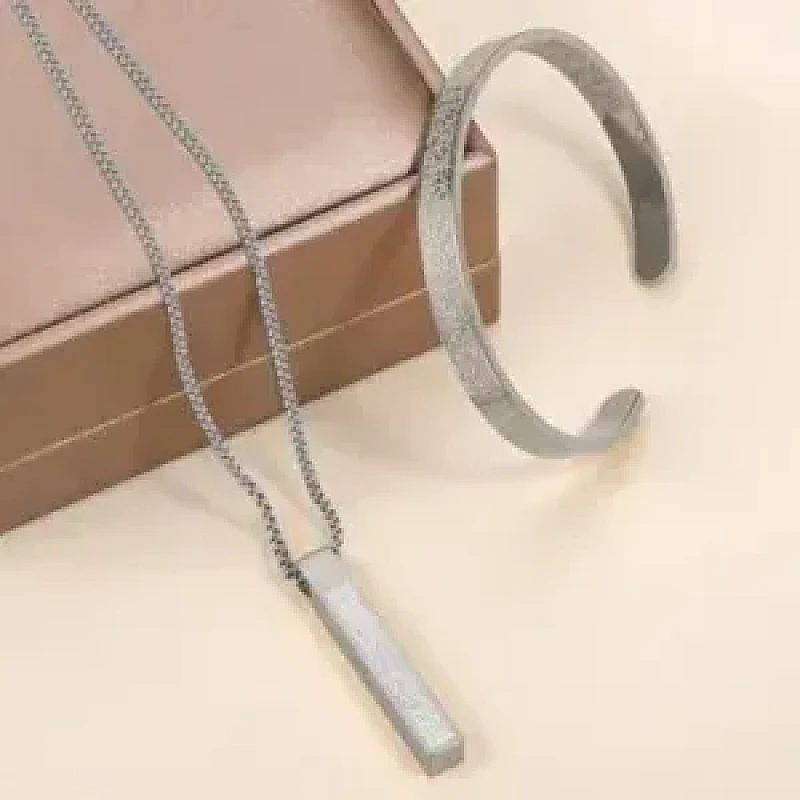 Ayatul kursi Siver breslet + locket combo 1