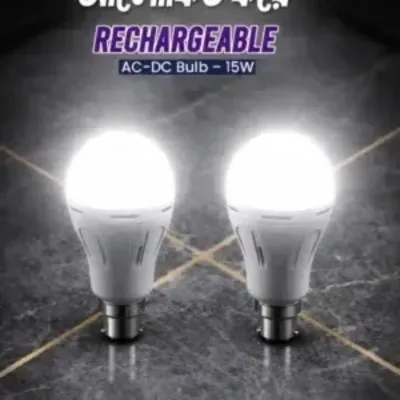  2 PCS - Rechargeable 15W AC-DC LED Bulb