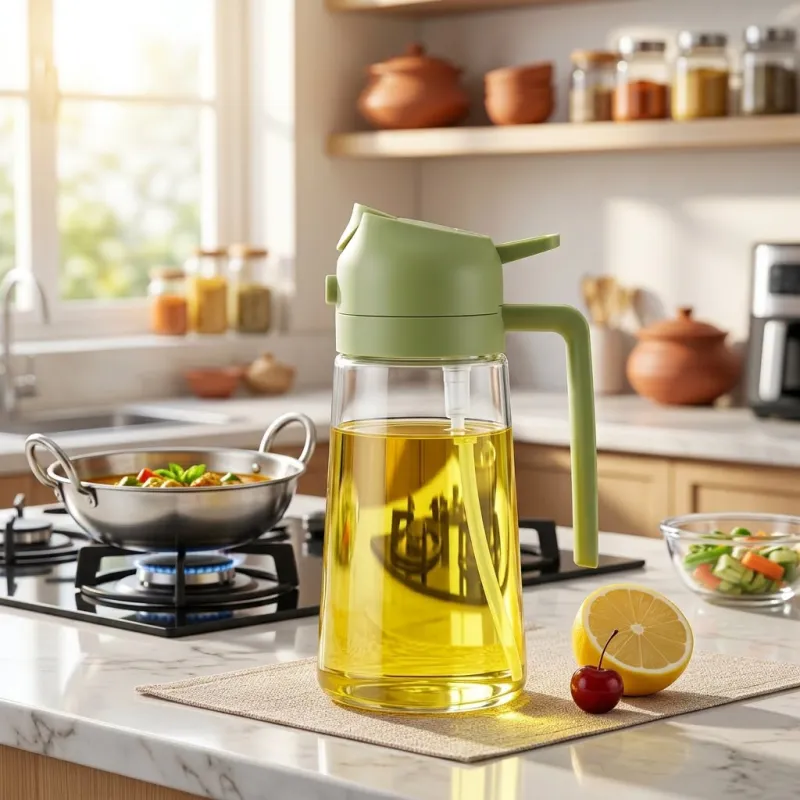2-in-1 Glass Oil Spray Bottle (৪৭০ মি.লি.)