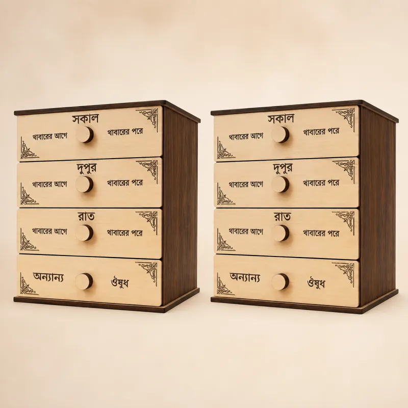 4 Layer Medicine Box (2 Pcs)