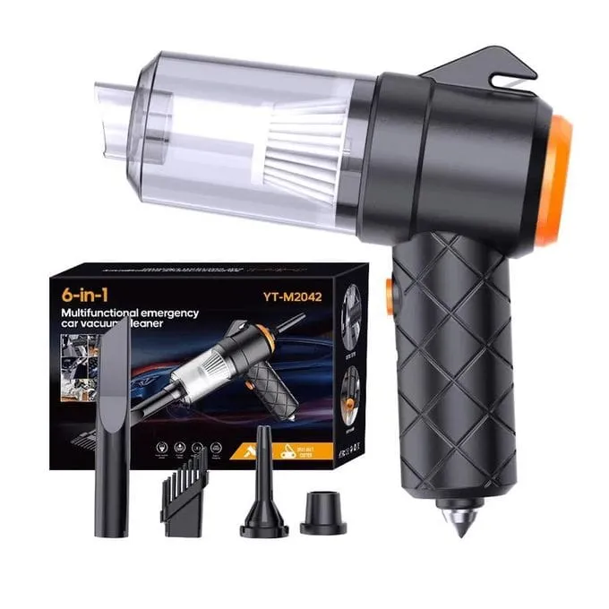 6 in 1 Multifunctional emaergency car vacuum cleaner