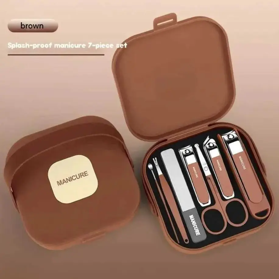 Anti-Splash Nail Clipper Set – (8 PCS) Manicure Protection Tools - Image 3