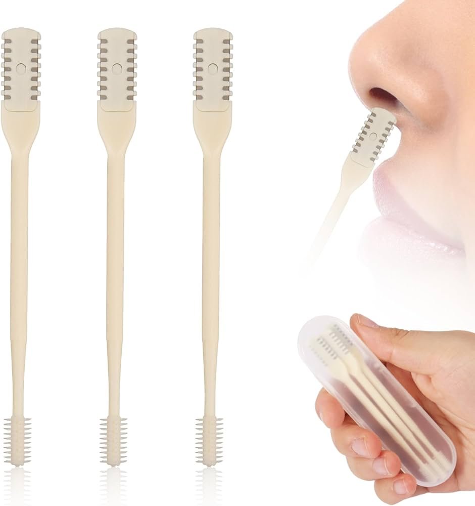 Double Head 360° Rotating Nose Hair Cut Trimmer for Women and Men (3pcs Set) - Image 2