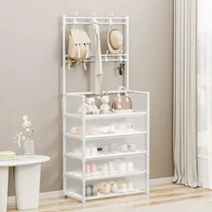 Dustproof 5-Layer Shoe & Coat Rack Organizer